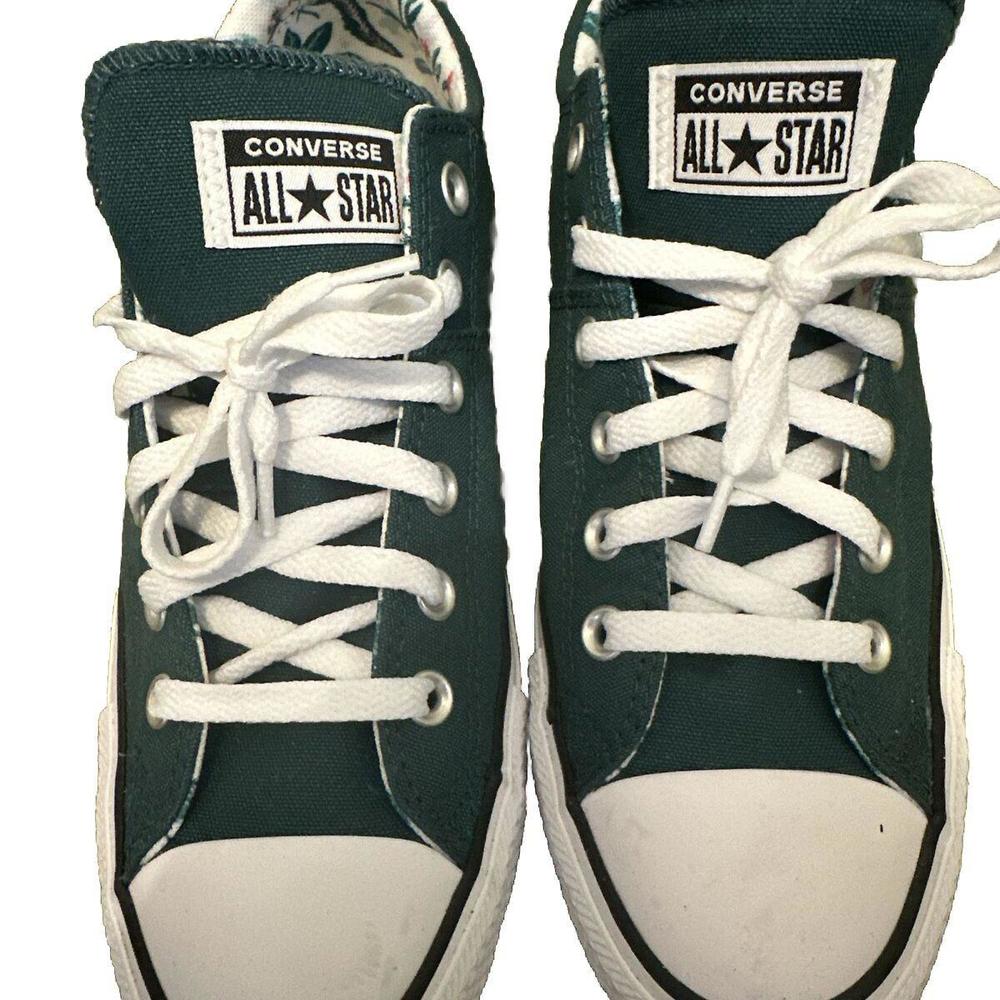 Converse Women's Chuck Taylor All Star Low Green Canvas Sneakers 10 EUC